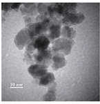 Figure 2. TEM photograph of the single phase magnetite nanopaticles