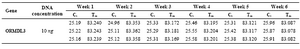 Table1. Evaluation of stability and reproducibility of the results in our homemade SYBR Green-I real-time PCR master mix in different time frames after thawing