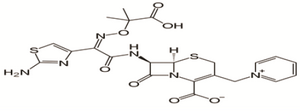 <p>Scheme 1, Ceftazidime structure.</p>
