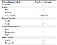 <p>Table 1. Pathological characteristics of patient&rsquo;s sample</p>