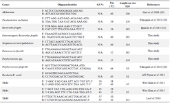 <p>Table 1. Primers sequences in both gut bacteria and three TLR genes utilized in this study</p>
