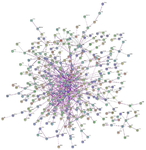 <p>Figure 1. Protein interaction network constructed on STRING database using T2DM-associated genes.</p>
