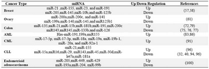 Table 1. Cancer-related miRNAs